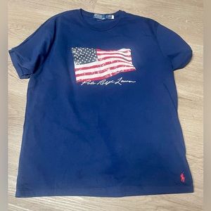 Ralph Lauren flag shirt. Used mint condition. Size L